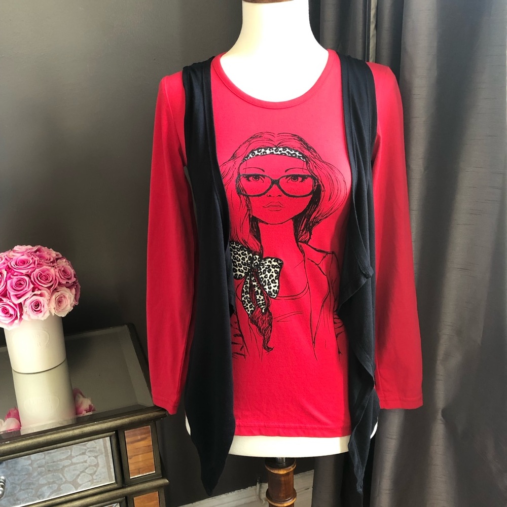 Miss Understood long sleeve top and vest